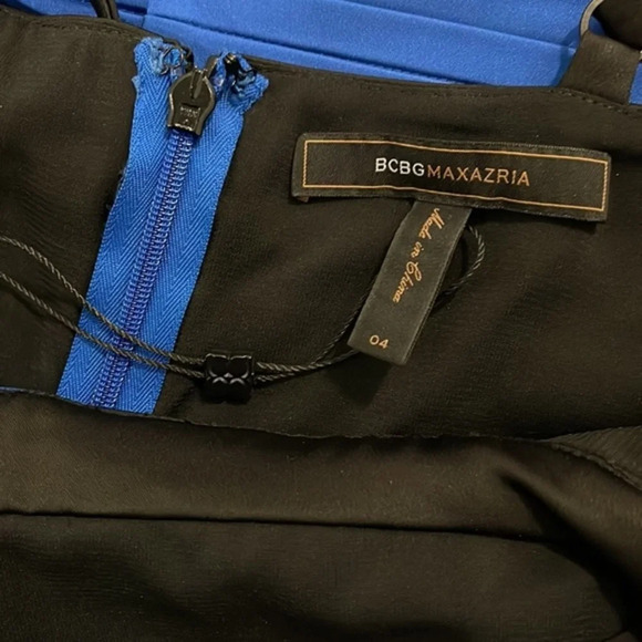 NWT BCBG Navy Blue Colorblock Dress NEW - Picture 7 of 7